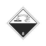 Transport Pictogram 2" Label - Class 8 Corrosive